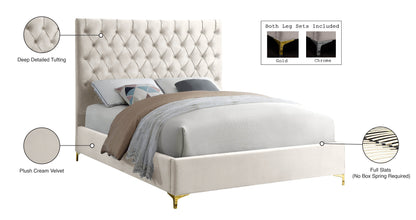 Sei Cream Velvet Full Bed F