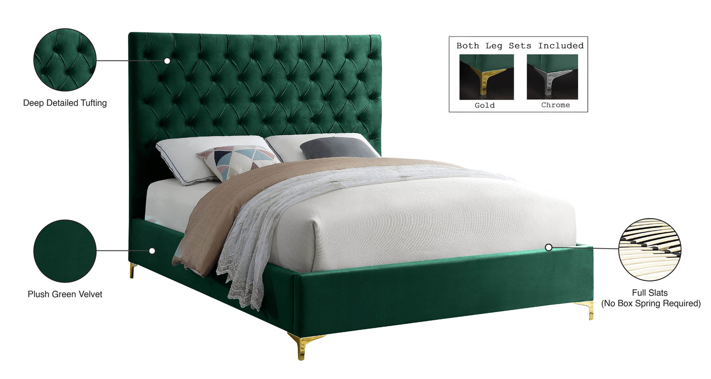 sei green velvet full bed f