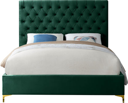 Sei Green Velvet Queen Bed Q