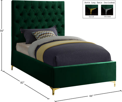 Sei Green Velvet Twin Bed T