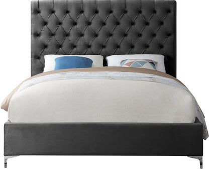 Sei Grey Velvet Full Bed F