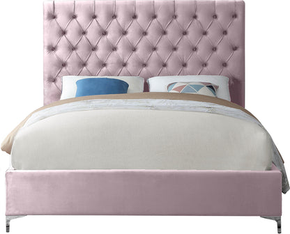 Sei Pink Velvet King Bed K