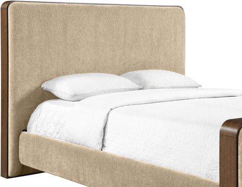 Rowan Beige Fabric Upholstered Full Bed, 1 Piece