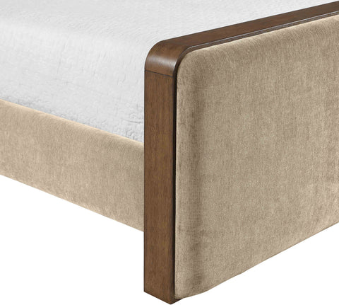Rowan Beige Fabric Upholstered Full Bed, 1 Piece