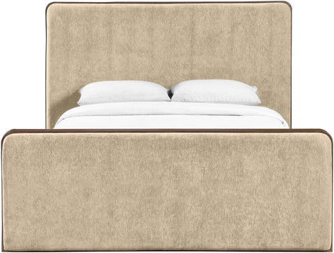 Rowan Beige Fabric Upholstered King Bed, 1 Piece