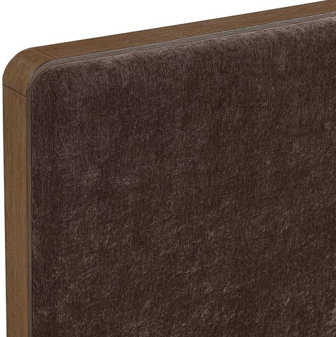 Rowan Brown Fabric Upholstered Full Bed, 1 Piece