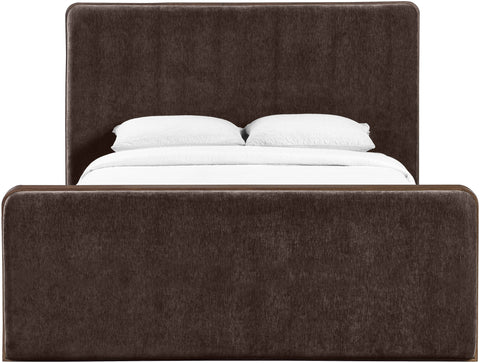 Rowan Brown Fabric Upholstered King Bed, 1 Piece