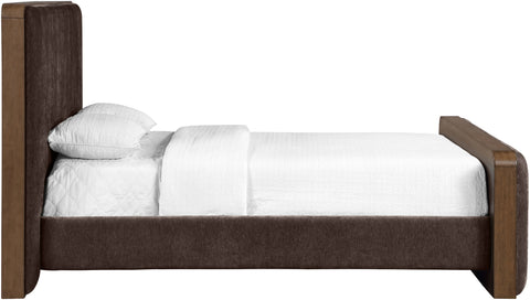Rowan Brown Fabric Upholstered King Bed, 1 Piece