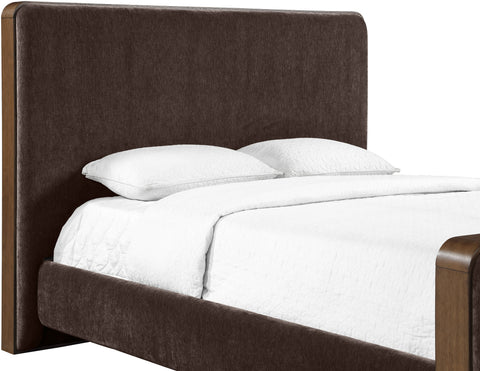Rowan Brown Fabric Upholstered King Bed, 1 Piece