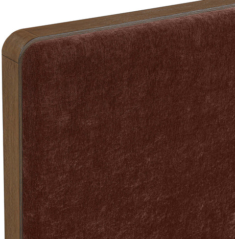 Rowan Burgundy Fabric Upholstered King Bed, 1 Piece