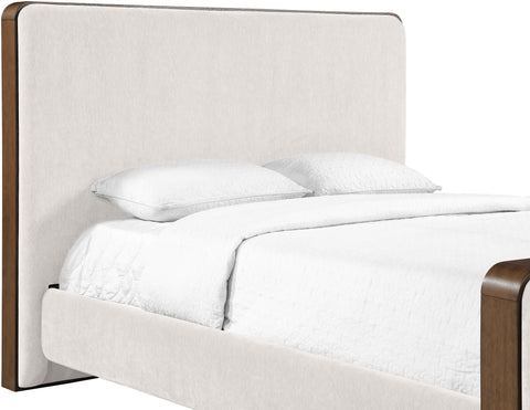Rowan Cream Fabric Upholstered Full Bed, 1 Piece