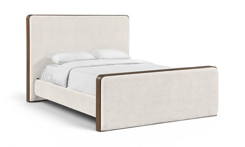 Rowan Cream Fabric Upholstered King Bed, 1 Piece
