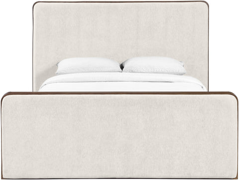 Rowan Cream Fabric Upholstered King Bed, 1 Piece
