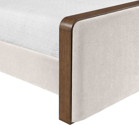 Rowan Cream Fabric Upholstered Queen Bed, 1 Piece