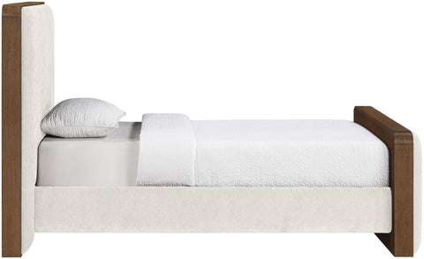 Rowan Cream Fabric Upholstered Twin Bed, 1 Piece
