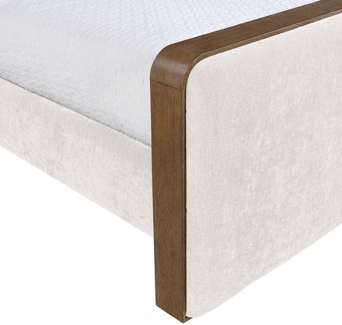 Rowan Cream Fabric Upholstered Twin Bed, 1 Piece