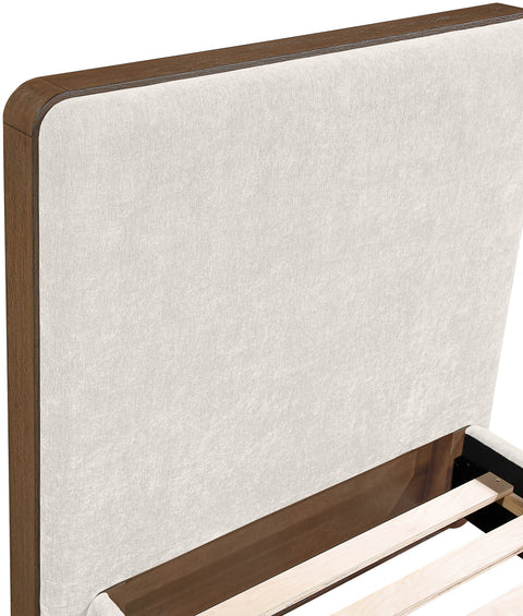 Rowan Cream Fabric Upholstered Twin Bed, 1 Piece