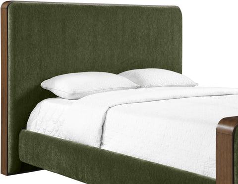 Rowan Green Fabric Upholstered King Bed, 1 Piece