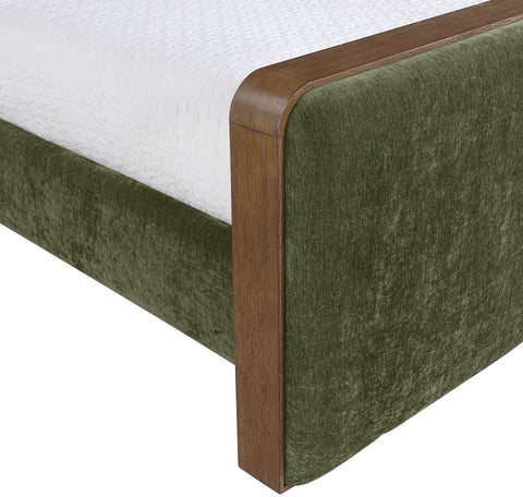 Rowan Green Fabric Upholstered Twin Bed, 1 Piece