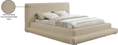 Sorrento Beige Teddy Fabric Full Bed (3 Boxes) F