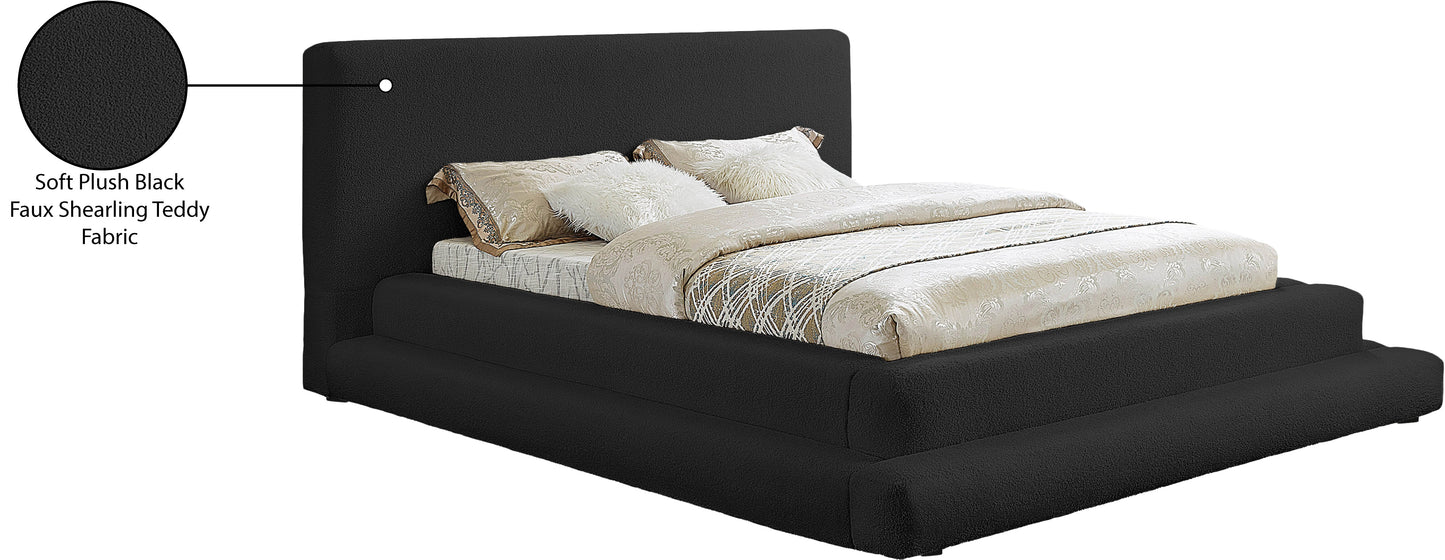 sorrento black teddy fabric full bed (3 boxes) f