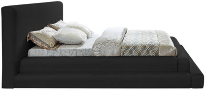Sorrento Black Teddy Fabric King Bed (3 Boxes) K