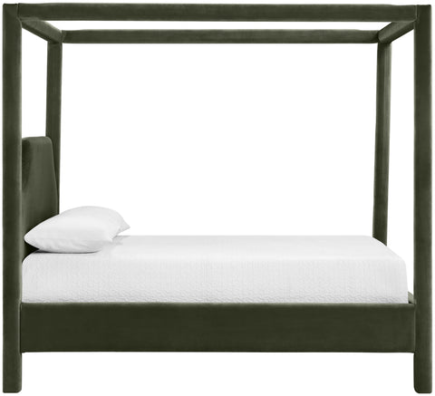 Monroe Green Velvet Upholstered Full Bed, 1 Piece (Style 2)