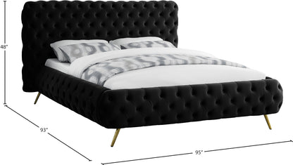 Casper Black Velvet King Bed K