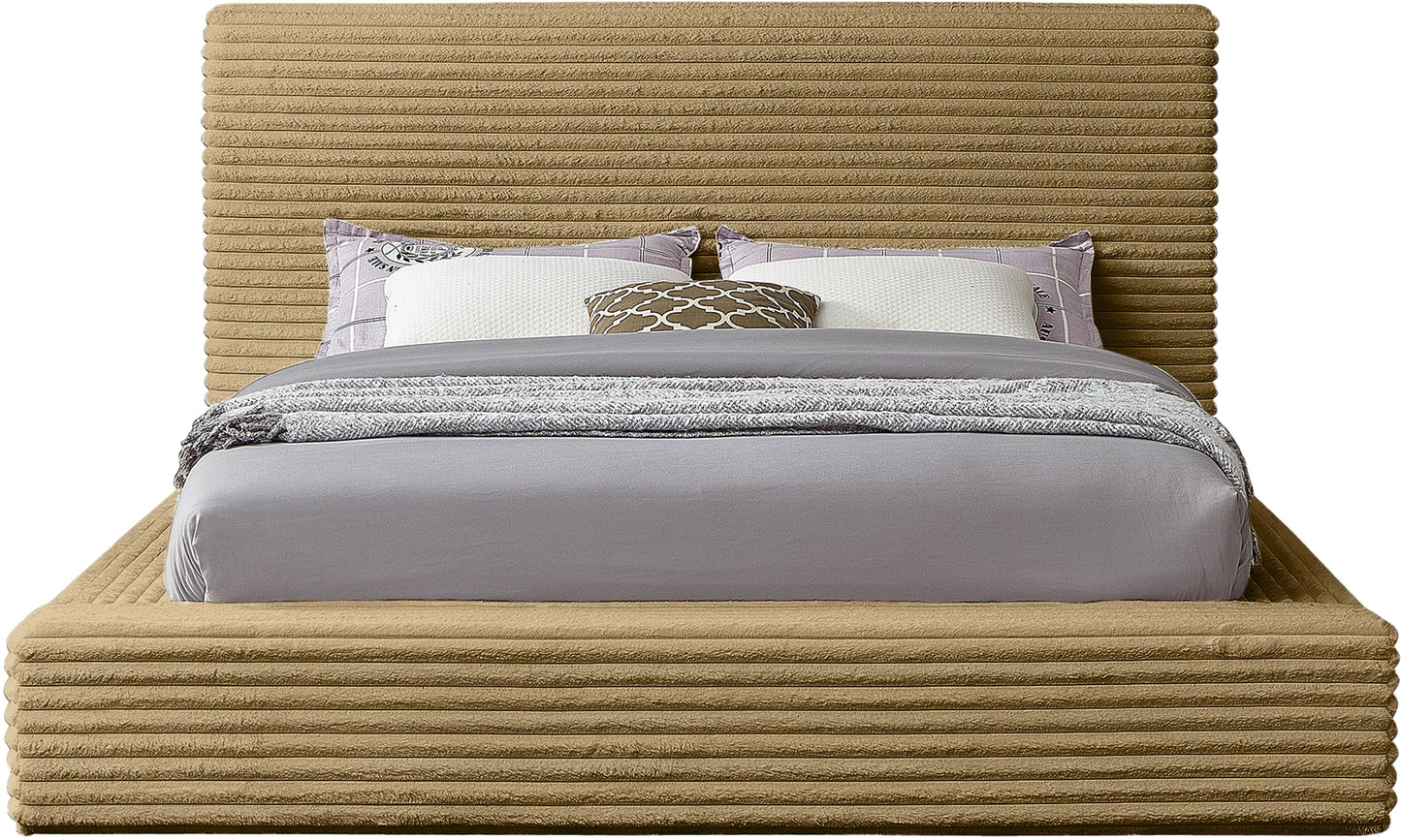 jax camel corduroy fabric king bed