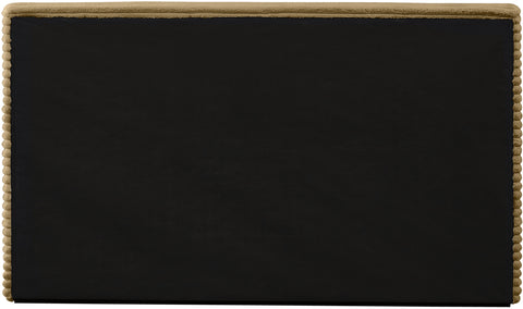 Jax Camel Corduroy Fabric King Bed