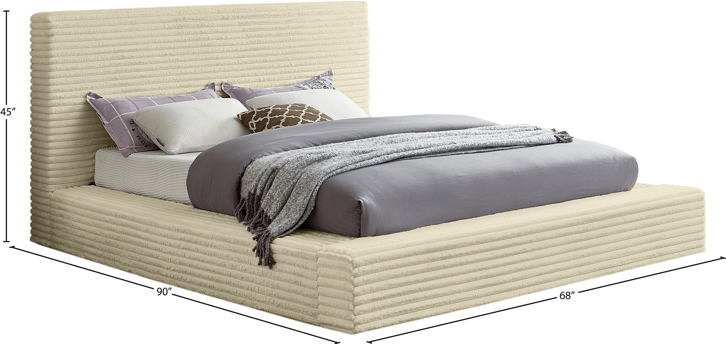 jax cream corduroy fabric full bed