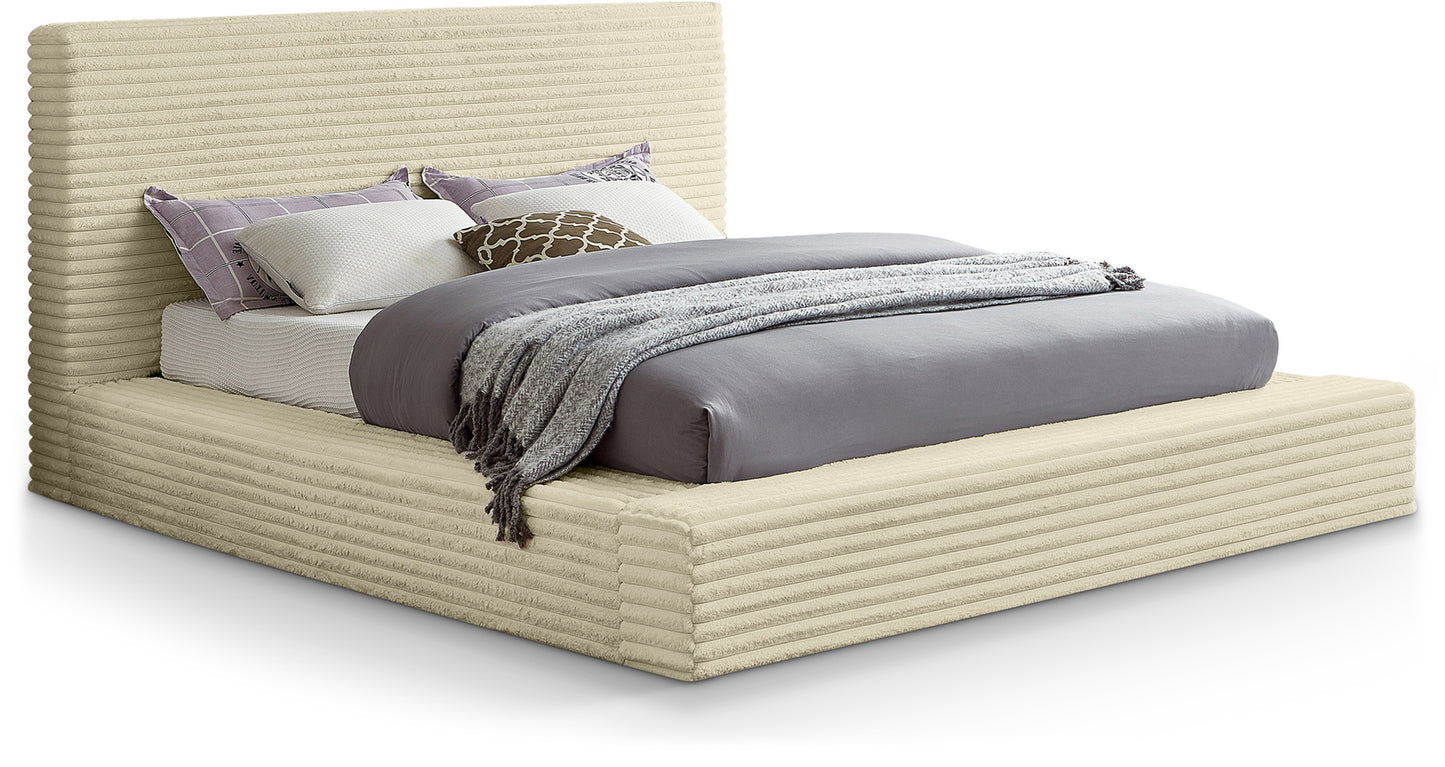 jax cream corduroy fabric full bed