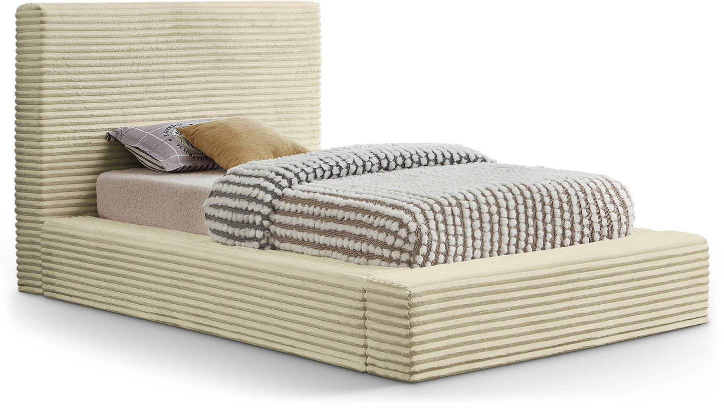 jax cream corduroy fabric twin bed