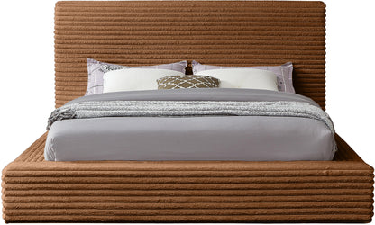 Jax Saddle Corduroy Fabric King Bed