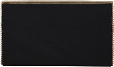 Jax Taupe Corduroy Fabric Full Bed