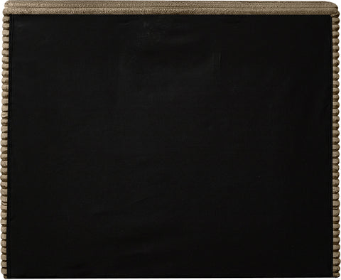 Jax Taupe Corduroy Fabric Twin Bed