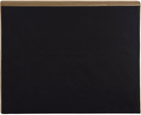 Talia Beige Velvet Upholstered Twin Bed, 1 Piece