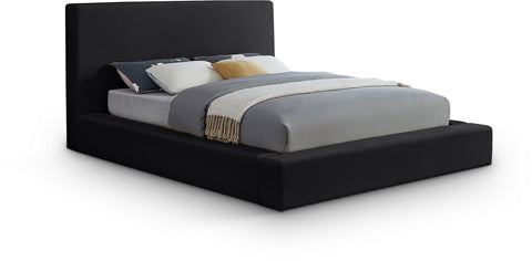 Talia Black Velvet Upholstered Full Bed, 1 Piece