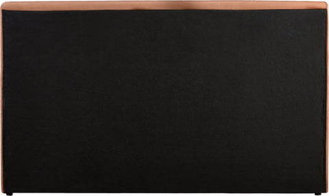 Talia Cognac Velvet Upholstered Queen Bed, 1 Piece