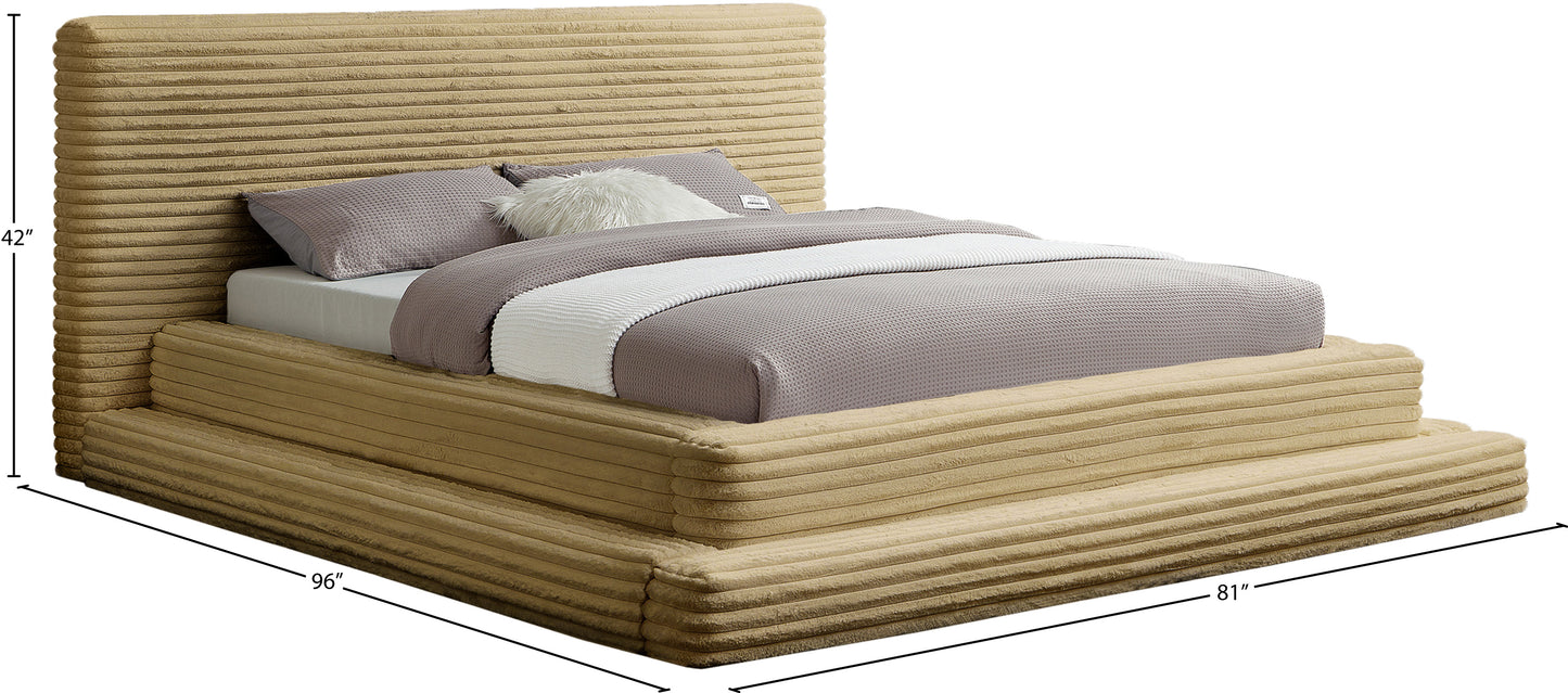 trivoli camel corduroy fabric full bed (3 boxes)