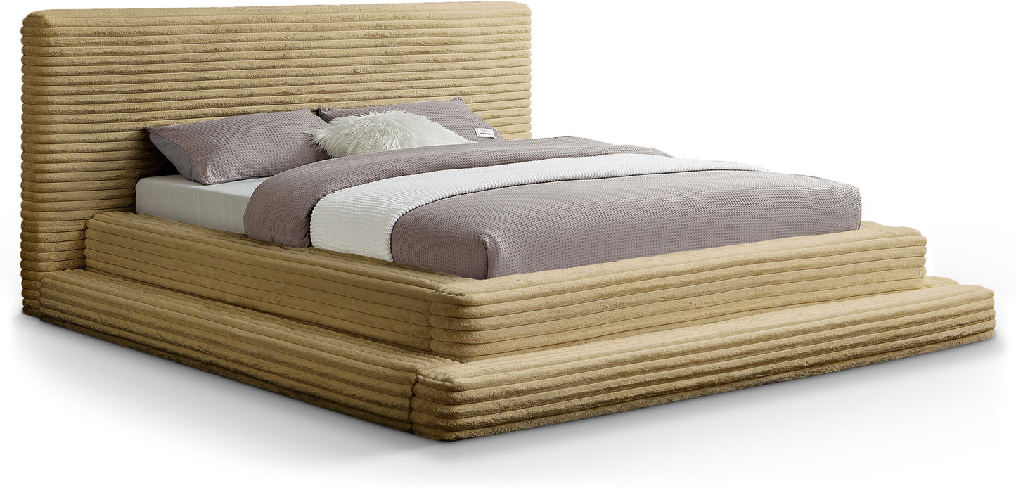 trivoli camel corduroy fabric full bed (3 boxes)