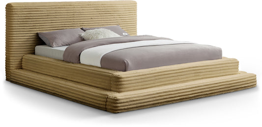 Trivoli Camel Corduroy Fabric Full Bed (3 Boxes)