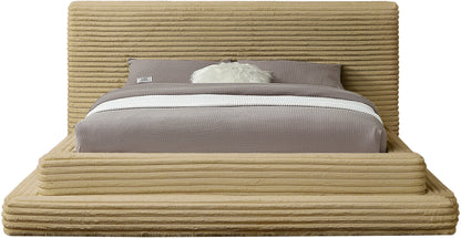 Trivoli Camel Corduroy Fabric Full Bed (3 Boxes)