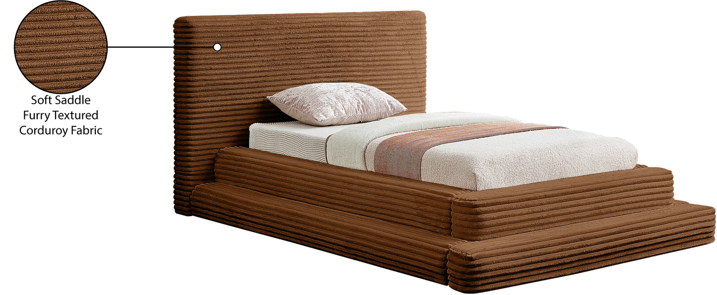 trivoli saddle corduroy fabric twin bed (3 boxes)