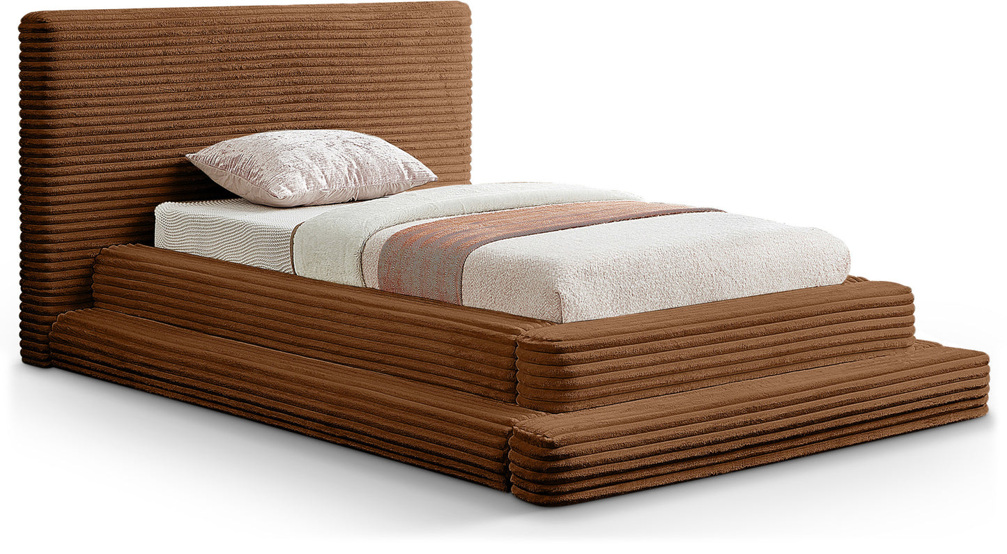 trivoli saddle corduroy fabric twin bed (3 boxes)