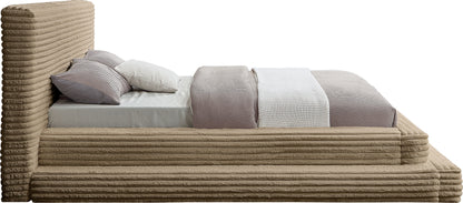 Trivoli Taupe Corduroy Fabric Full Bed (3 Boxes)