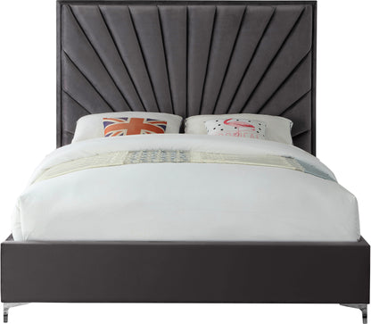 Kali Grey Velvet Full Bed F