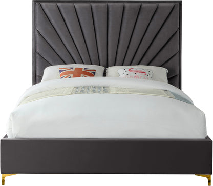 Kali Grey Velvet King Bed K