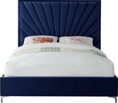 Kali Navy Velvet King Bed K