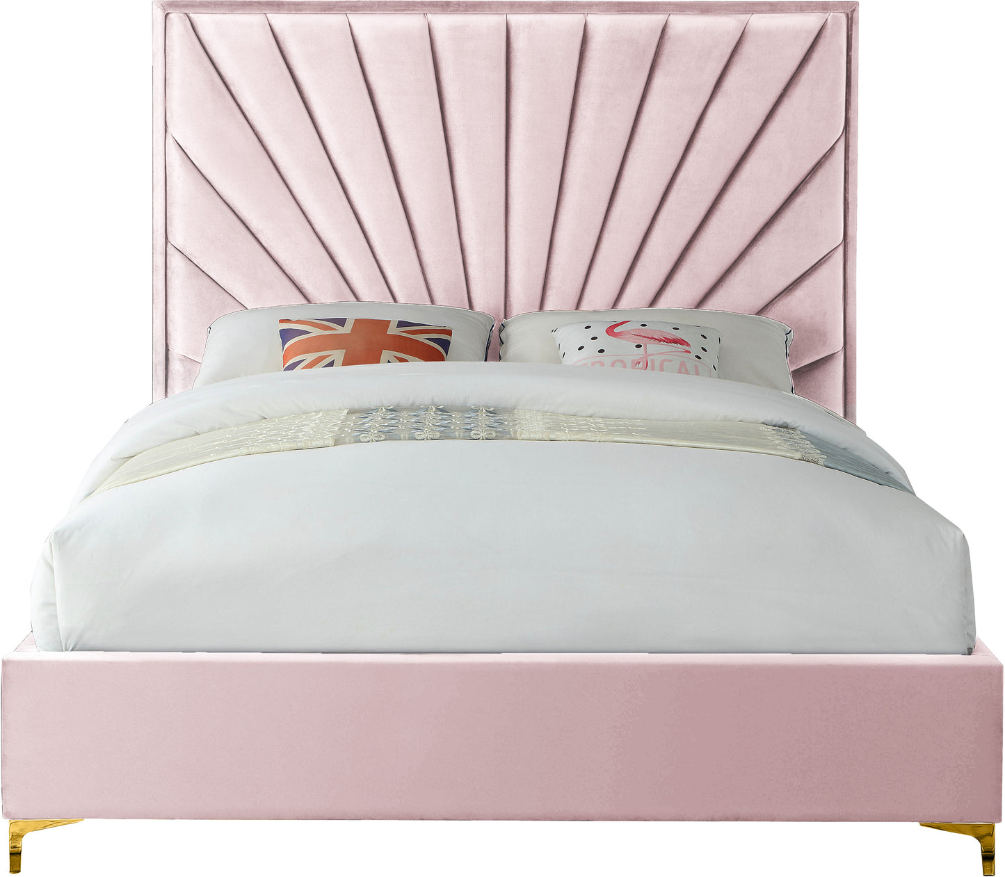 kali pink velvet king bed k